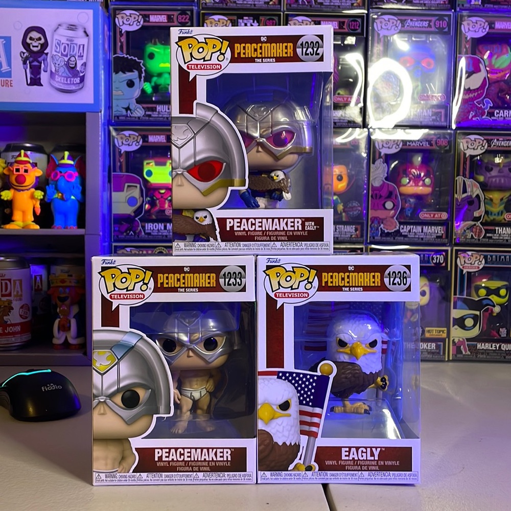 Funko Peacemaker and Eagly Lot